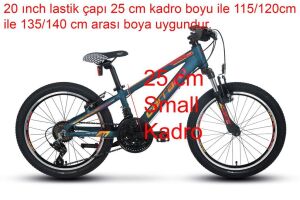 Carraro Force 200 20 Jant  21 Vitesli Çocuk Bisikleti (115 /140 cm arası boy) Petrol Kırmızı