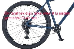 Salcano NG Team 100-9 29HD 19 Kadro 9 Vites Hidrolik Disk Fren Dağ Bisikleti (175/185 cm arası boy) Azur Mavi Beyaz