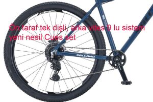 Salcano NG Team 100-9 29HD 19 Kadro 9 Vites Hidrolik Disk Fren Dağ Bisikleti (175/185 cm arası boy) Azur Mavi Beyaz
