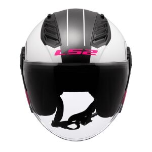 LS2 Airflow 2 Cover Açık Kask ECE 22.06 sertifikalı Beyaz Pembe - SMALL