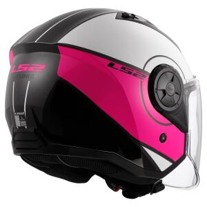 LS2 Airflow 2 Cover Açık Kask ECE 22.06 sertifikalı Beyaz Pembe - SMALL