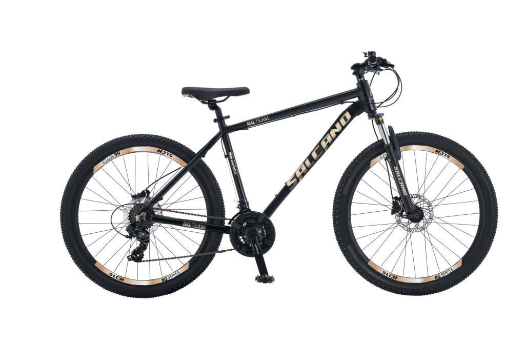 Salcano NG Team 200 26HD 15 Kadro Hidrolik Disk Fren Dağ Bisikleti (150/175 cm boy) Siyah Altın