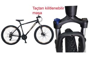 Salcano NG Team 200 26HD 15 Kadro Hidrolik Disk Fren Dağ Bisikleti (150/175 cm boy) Siyah Altın
