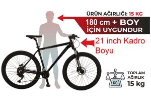 Salcano NG Future  29HD 21 Kadro, Hidrolik Fren, Büyük Boy Dağ Bisikleti, Cues 18 Vites (185 cm üstü boy) Siyah Mavi