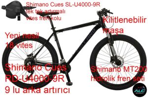Salcano NG Future  29HD 21 Kadro, Hidrolik Fren, Büyük Boy Dağ Bisikleti, Cues 18 Vites (185 cm üstü boy) Siyah Mavi