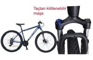 Salcano NG Team 200-21 27.5HD 18 Kadro Hidrolik Disk Fren Dağ Bisikleti (170 cm üstü boy) Azur Mavi Gümüş