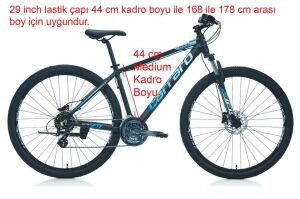Carraro Force 950 29 Jant, Hidrolik Fren, Dağ Bisikleti 44 Kadro (168 ile 178 cm arası boy) Siyah Mavi