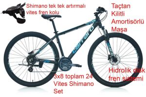 Carraro Force 950 29 Jant, Hidrolik Fren, Dağ Bisikleti 44 Kadro (168 ile 178 cm arası boy) Siyah Mavi