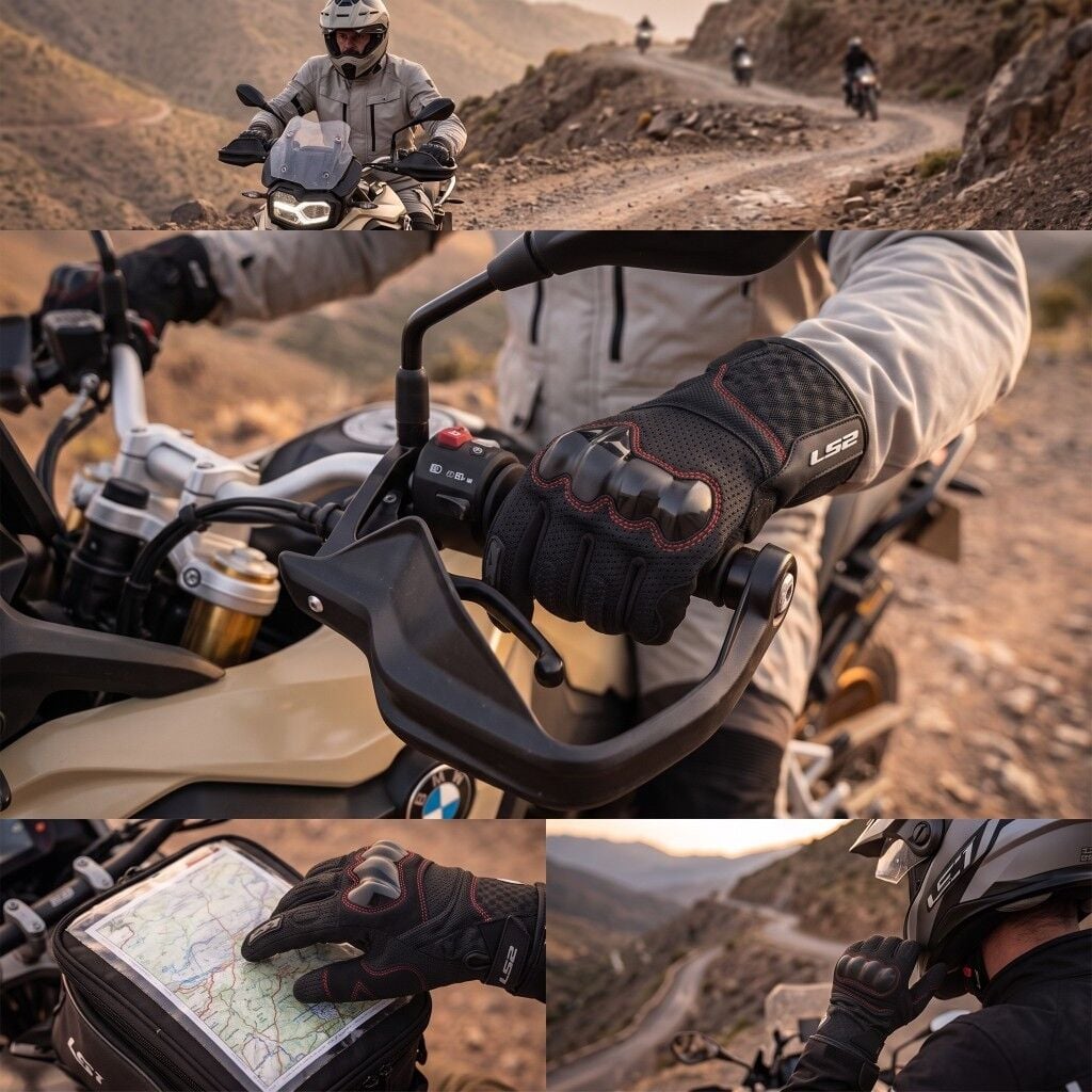 LS2 Chaki Evo Yazlık Motosiklet Eldiveni Kp-1 Sertifikalı Ce Korumalı Alc Motosiklet