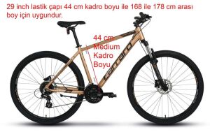 Carraro Force 950 29 Jant, Hidrolik Fren, Dağ Bisikleti 44 Kadro (168 ile 178 cm arası boy) Bronz Siyah
