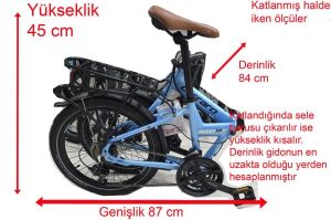 Carraro Flexi 121 HD 21 Vites Hidrolik Disk Fren Katlanır Bisiklet Mavi