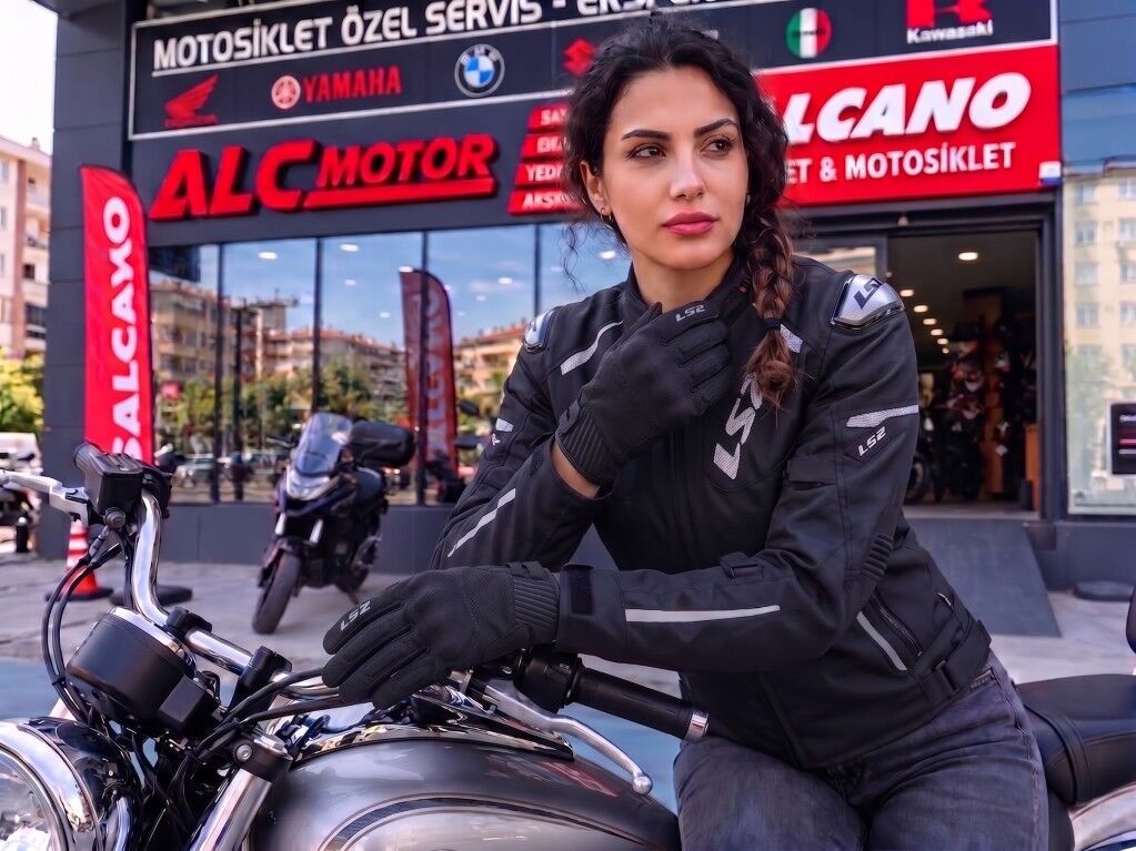 LS2 Dart 2 Evo Kadın Yazlık Motosiklet Eldiveni Kp-1 Sertifikalı Ce Korumalı Alc Motosiklet Siyah - MEDIUM