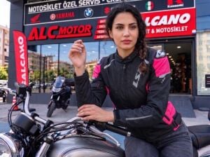 LS2 Zoom H2O Su Geçirmez Kadın Motosiklet Montu A Sertifikalı Ce Korumalı Alc Motosiklet