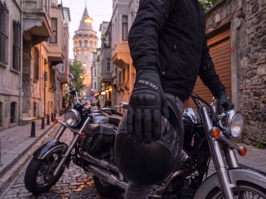 Revit Sand 4 H2O Su Geçirmez Motosiklet Eldiveni Kp-1 Sertifikalı Ce Korumalı Alc Motosiklet Siyah - LARGE