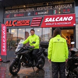 Vexo Hurricane Motosiklet Yağmurluk Takımı (Alt Üst Set) - Alc Motosiklet Neon Sarı - MEDIUM