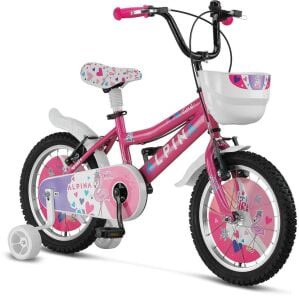 Ümit Alpina 16 Jant Çocuk Bisikleti 1647 (100-120 cm arası boy) Pembe Beyaz