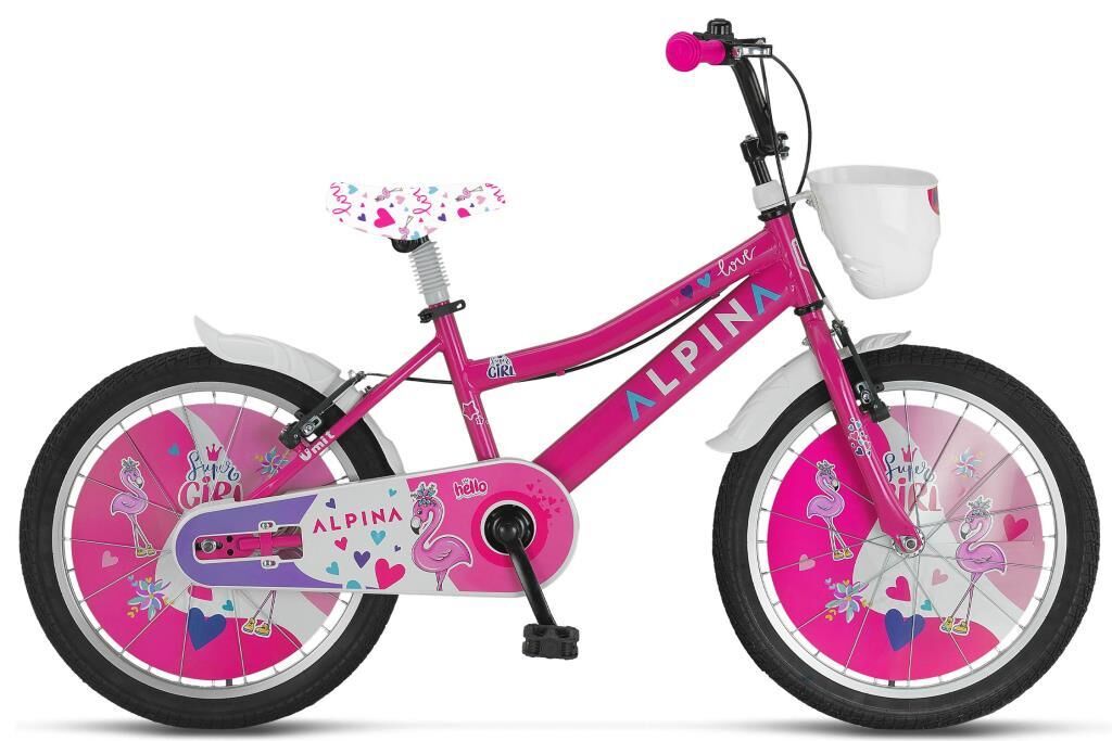 Ümit Alpina 20 Jant Çocuk Bisikleti 2047 (120-140 cm arası boy) Pembe Beyaz