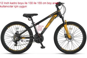 Ümit Motion 24 Jant Disk Fren Dağ Bisikleti 2478 (130 / 155 cm arası boy) Siyah Sarı