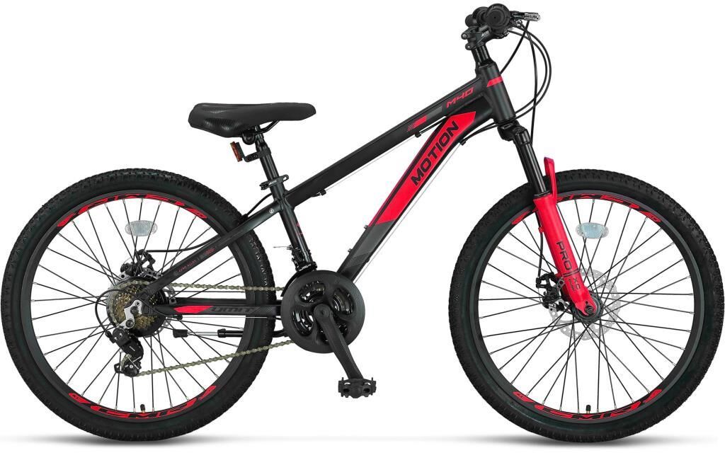 Ümit Motion 24 Jant Disk Fren Dağ Bisikleti 2478 (130 / 155 cm arası boy) Siyah Kırmızı