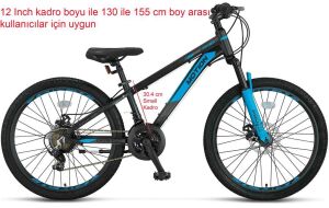Ümit Motion 24 Jant Disk Fren Dağ Bisikleti 2478 (130 / 155 cm arası boy) Siyah Mavi