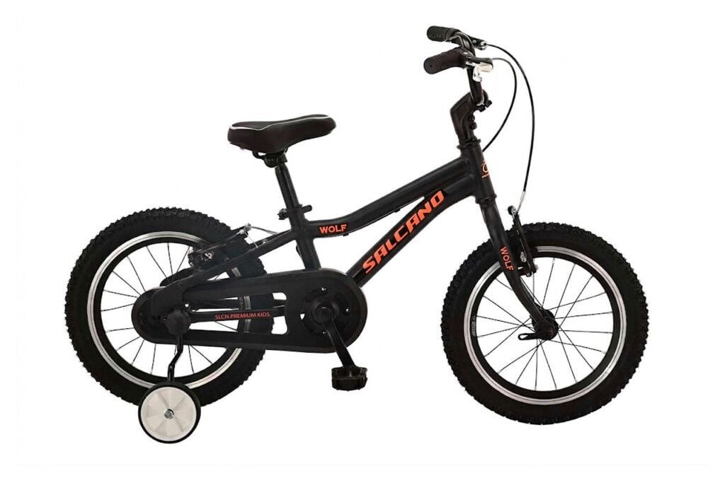 Salcano Wolf 16 Jant Hafif Çocuk Bisikleti (100-120cm Boy) Siyah Turuncu
