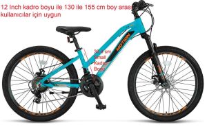Ümit Motion 24 Jant Disk Fren Genç Kız Bisikleti 2479 (130 / 155 cm arası boy) Turkuaz
