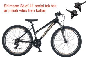 Salcano NG Team Lady 200 26 V Pabuç Fren Kadın Dağ Bisikleti (155 cm üstü boy) Siyah Altın