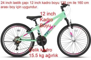 Ümit Luna 24 Jant Genç Kız Bisikleti 2469 (135-160 cm arası boy) Mint
