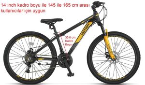 Ümit Motion 26 Jant Disk Fren Dağ Bisikleti 2678 (145 / 165 cm arası boy) Siyah Sarı