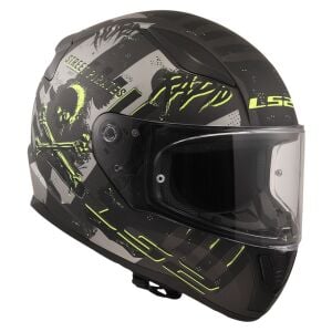 LS2 Rapid 2 Pirates Motosiklet Kapalı Kask Ece 22.06 Sertifikalı Alc Motosiklet Titanium - LARGE