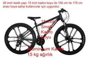 Salcano NG Team 200 26HD 15 Mono Hidrolik Disk Fren Dağ Bisikleti (150/175 cm boy) Siyah Altın