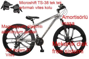 Salcano Lion  26 MD15 Mono Disk Fren Bisiklet (150 ile 170cm arası boy) Krom Siyah