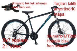Salcano NG Team 200-21 26HD 18 Kadro Hidrolik Disk Fren Dağ Bisikleti (165/180 cm arası boy) Siyah Mavi