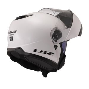 LS2 Strobe 2 Motosiklet Çene Açılır Kask Ece 22.06 Sertifikalı Alc Motosiklet Beyaz - LARGE