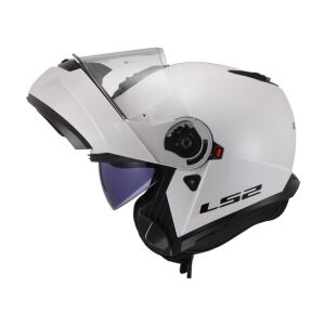 LS2 Strobe 2 Motosiklet Çene Açılır Kask Ece 22.06 Sertifikalı Alc Motosiklet Beyaz - XLARGE