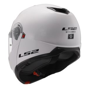 LS2 Strobe 2 Motosiklet Çene Açılır Kask Ece 22.06 Sertifikalı Alc Motosiklet Beyaz - 2XLarge