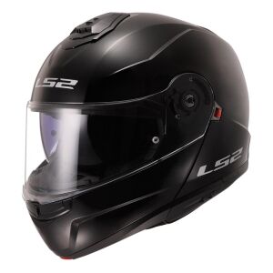 LS2 Strobe 2 Motosiklet Çene Açılır Kask Ece 22.06 Sertifikalı Alc Motosiklet Parlak Siyah - LARGE