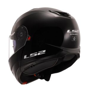 LS2 Strobe 2 Motosiklet Çene Açılır Kask Ece 22.06 Sertifikalı Alc Motosiklet Parlak Siyah - LARGE