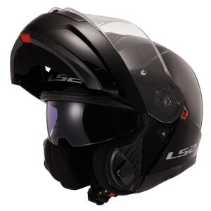 LS2 Strobe 2 Motosiklet Çene Açılır Kask Ece 22.06 Sertifikalı Alc Motosiklet Parlak Siyah - XLARGE