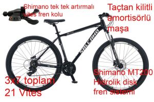 Salcano NG Team 200-21 27.5HD 18 Kadro Hidrolik Disk Fren Dağ Bisikleti (170 cm üstü boy) Siyah Gümüş
