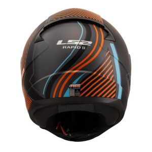 LS2 Rapid 2 Extra Motosiklet Kapalı Kask ECE 22.06 sertifikalı Mat Gri Neon Turuncu - MEDIUM
