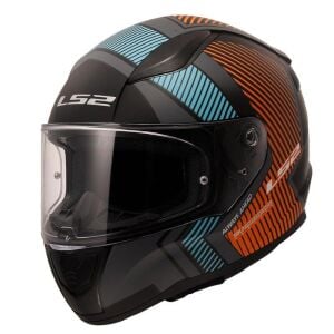 LS2 Rapid 2 Extra Motosiklet Kapalı Kask ECE 22.06 sertifikalı Mat Gri Neon Turuncu - LARGE