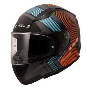 LS2 Rapid 2 Extra Motosiklet Kapalı Kask ECE 22.06 sertifikalı Mat Gri Neon Turuncu - X Large