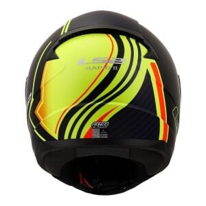 LS2 Rapid 2 Extra Motosiklet Kapalı Kask ECE 22.06 sertifikalı Mat Neon Sarı Navy - MEDIUM
