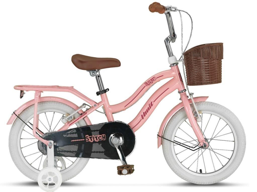 ÜMİT 1641 STITCH 16 Jant Kız Çocuk Bisikleti (100-120 cm Boy) Pembe Beyaz