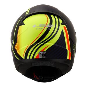 LS2 Rapid 2 Extra Motosiklet Kapalı Kask ECE 22.06 sertifikalı Mat Neon Sarı Navy - LARGE