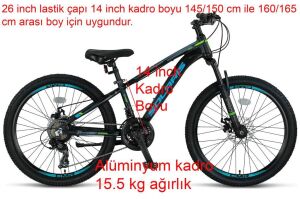 Ümit Solaris 26 Jant Alüminyum Disk Fren Dağ Bisikleti 2651 (145-165 cm arası boy) Siyah Mavi