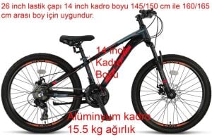Ümit Solaris 26 Jant Alüminyum Disk Fren Dağ Bisikleti 2651 (145-165 cm arası boy) Siyah Kırmızı