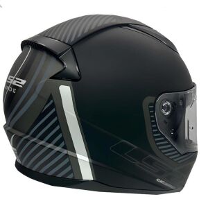 LS2 Rapid 2 Extra Motosiklet Kapalı Kask ECE 22.06 sertifikalı Mat Siyah Gri - X Large