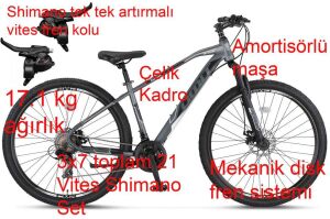 Ümit Arcus 29 Jant Dağ Bisikleti 2913 (165-180 cm arası boy) Antrasit Beyaz